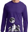 Wolves Howling at The Moon Bottom Print Long Sleeve Shirt
