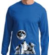 Wolves Howling at The Moon Bottom Print Long Sleeve Shirt