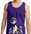 Wolves Howling at The Moon Bottom Print Mens Tank Top