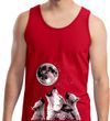Wolves Howling at The Moon Bottom Print Mens Tank Top