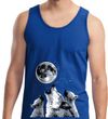 Wolves Howling at The Moon Bottom Print Mens Tank Top