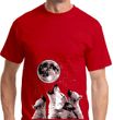 Wolves Howling at The Moon Bottom Print Shirt