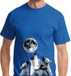Wolves Howling at The Moon Bottom Print Shirt