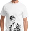 Wolves Howling at The Moon Bottom Print Shirt