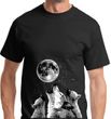 Wolves Howling at The Moon Bottom Print Shirt
