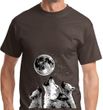 Wolves Howling at The Moon Bottom Print Shirt
