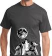Wolves Howling at The Moon Bottom Print Shirt