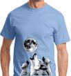 Wolves Howling at The Moon Bottom Print Shirt