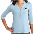 Women's Crashing Bowling Pins 5-button 3/4 Sleeve Henley Shirt, 2XL