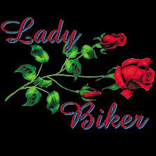 Womens Biker Shirts - Lady Biker Rose Tee