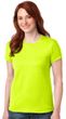 Womens High Visibility Outdoor T-shirt - Safety Green