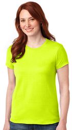 Womens High Visibility Outdoor T-shirt - Safety Green