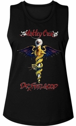 Clearance - Womens Motley Crue DR FEELGOOD Sleeveless Tee - Black Clearance - Womens Motley Crue DR FEELGOOD Sleeveless Tee - Black