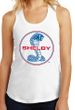 Womens Mustang Blue & Red Shelby Cobra Racerback Tank Top