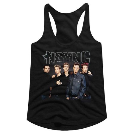 Clearance - Womens NSYNC STARK Racerback Tank Top Shirt - Black