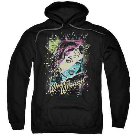 Wonder Woman Hoodie Color Block Black Sweatshirt Hoody