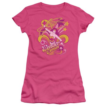 Wonder Woman Juniors T-shirt - Save Me Hot Pink Tee