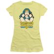 Wonder Woman Juniors T-shirt - Wonder At Large Yellow Tee