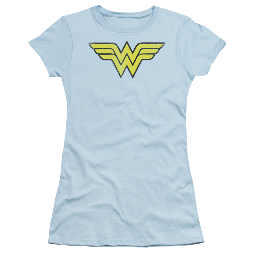 Wonder Woman Juniors Tshirt WW Logo Distressed Tee Wonder Woman