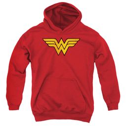 Wonder Woman Kids Hoodie Logo Red Youth Hoody