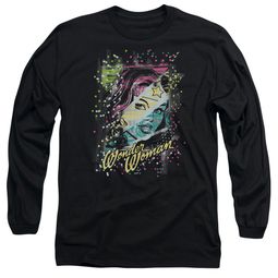 Wonder Woman Long Sleeve Shirt Color Block Black Tee T-Shirt Wonder Woman Long Sleeve Shirt Color Block Black Tee T-Shirt