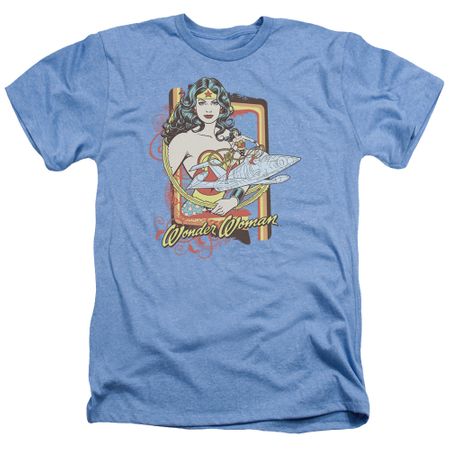 Wonder Woman Shirt Invisible Jet Heather Light Blue T-Shirt