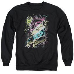Wonder Woman Sweatshirt Color Block Adult Black Sweat Shirt Wonder Woman Sweatshirt Color Block Adult Black Sweat Shirt