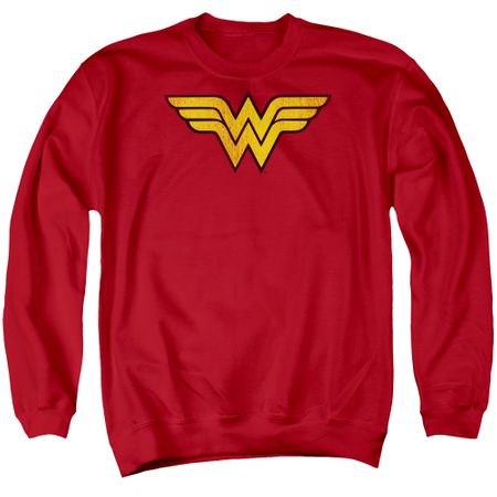 Wonder Woman Sweatshirt Logo Adult Red Sweat Shirt