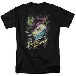 Wonder Woman T-shirt - Color Block DC Comics Adult Black Tee Wonder Woman T-shirt - Color Block DC Comics Adult Black Tee