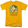 Wonder Woman T-shirt - DC Comics Super Hero Adult Gold Tee