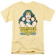 Wonder Woman T-shirt - Wonder At Large Adult Yellow Tee
