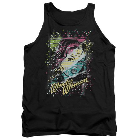 Wonder Woman Tank Top Color Block Black Tanktop