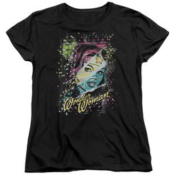 Wonder Woman Womens Shirt Color Block Black T-Shirt Wonder Woman Womens Shirt Color Block Black T-Shirt