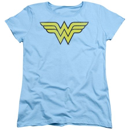 Wonder Woman Womens Shirt Logo Light Blue T-Shirt