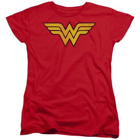 Wonder Woman Womens Shirt Logo Red T-Shirt