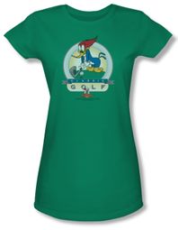 Woody Woodpecker Junior Shirt Classic Golf Kelly Green Tee T-Shirt