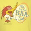 Woody Woodpecker Junior Shirt Famous Laugh Yellow Tee T-Shirt