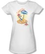 Woody Woodpecker Junior Shirt Summertime White Tee T-Shirt
