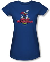 Woody Woodpecker Junior Shirt Woody T Royal Blue Tee T-Shirt