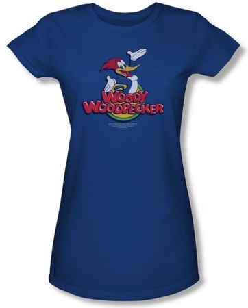 Woody Woodpecker Junior Shirt Woody T Royal Blue Tee T-Shirt