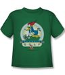 Woody Woodpecker Kids Shirt Classic Golf Kelly Green Tee T-Shirt