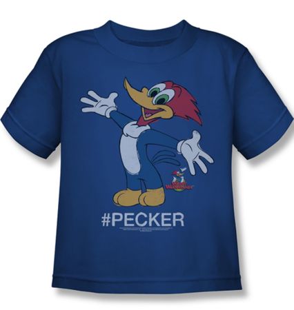 Woody Woodpecker Kids Shirt Hashing Woody Royal Tee T-Shirt