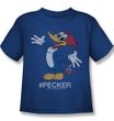 Woody Woodpecker Kids Shirt Hashing Woody Royal Tee T-Shirt