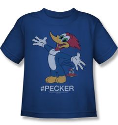 Woody Woodpecker Kids Shirt Hashing Woody Royal Tee T-Shirt
