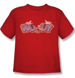 Woody Woodpecker Kids Shirt Sketchy Bird Red Tee T-Shirt