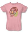 Woody Woodpecker Ladies Shirt Chocolate Hour Pink Tee T-Shirt