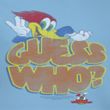 Woody Woodpecker Ladies Shirt Guess Who Light Blue Tee T-Shirt