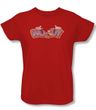 Woody Woodpecker Ladies Shirt Sketchy Bird Red Tee T-Shirt