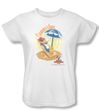 Woody Woodpecker Ladies Shirt Summertime White Tee T-Shirt