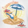 Woody Woodpecker Ladies Shirt Summertime White Tee T-Shirt